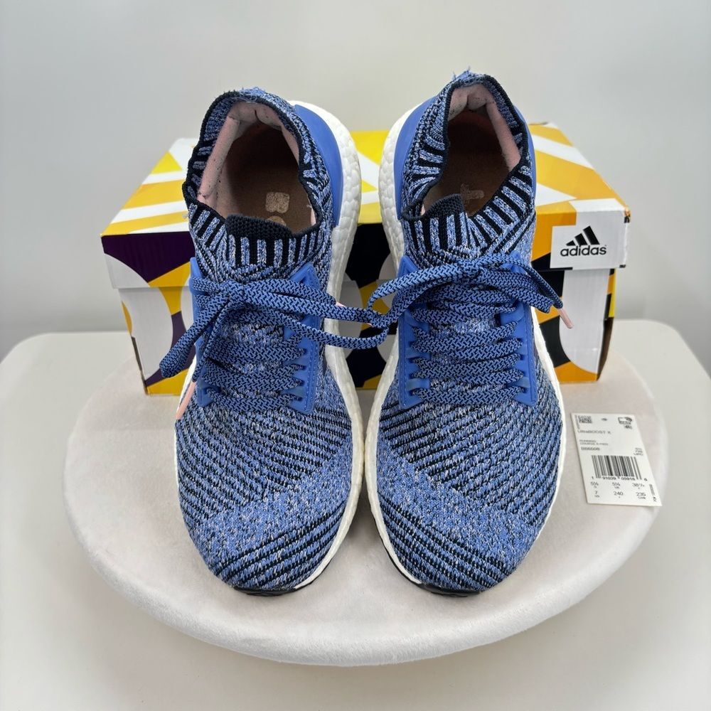 Adidas Ultraboost X-Core Blue/Purple White Running Sneaker Athletic Shoe Sz. 7